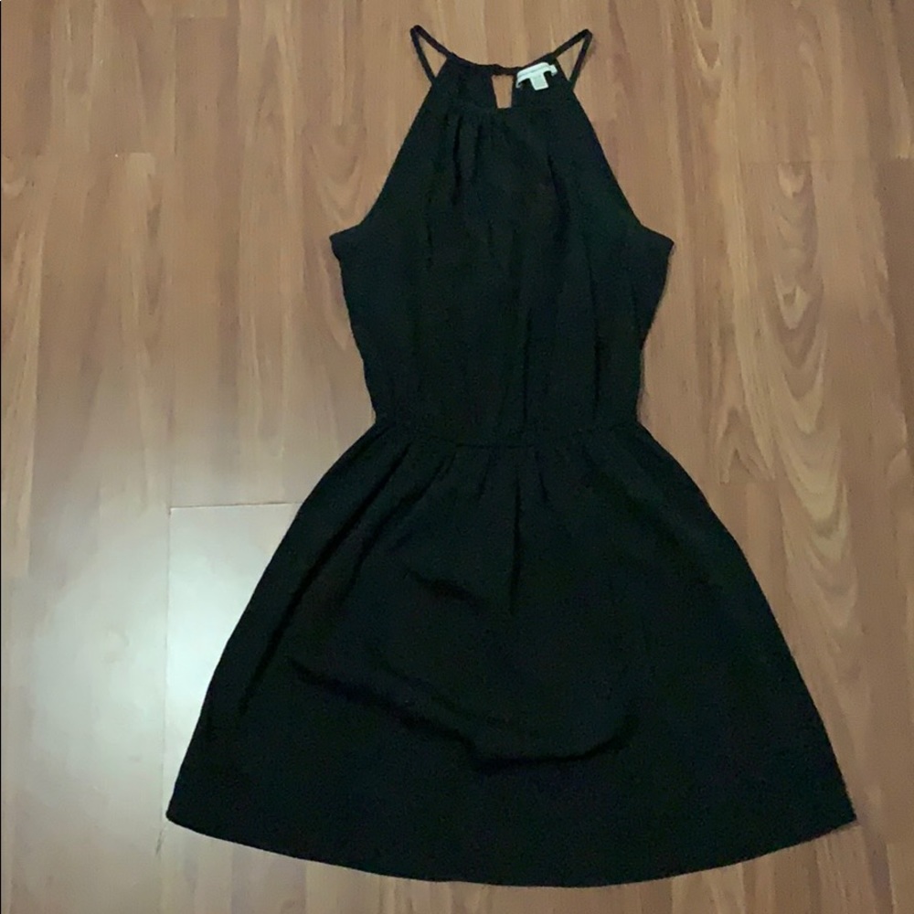 black halter top dress